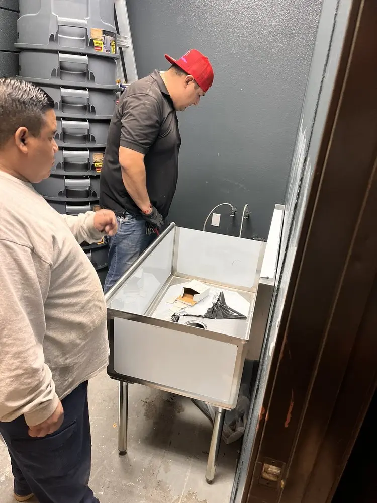 Commercial plumbing and sink installation in Hampstead